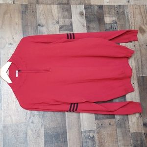 Adidas Climalite Red Quarter Zip Sweater sz Large Men's